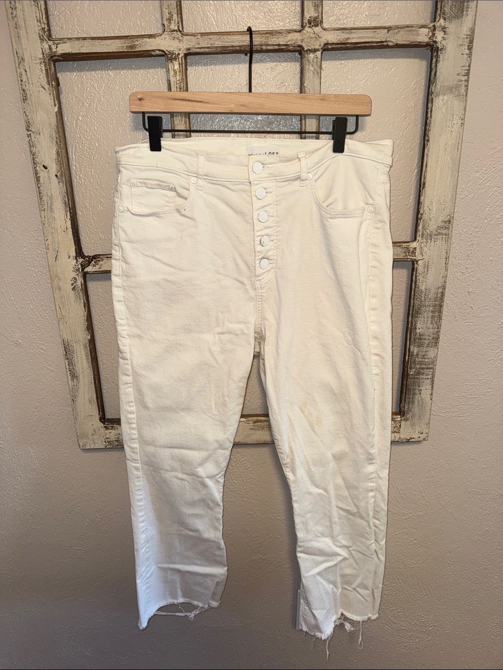 Loft White High-Rise Button-Fly Women's Jeans
